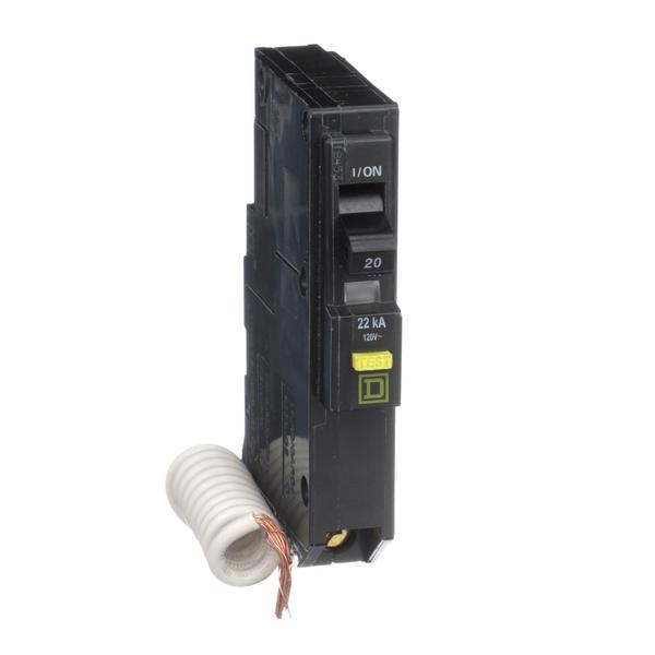 Miniature Circuit Breaker, 20, 120VAC, 1 Pole, Plug-In Mounting Style, QO Series