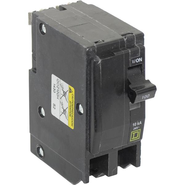 Miniature Circuit Breaker, 100, 240VAC, 2 Pole, Plug-In Mounting Style, QO Series