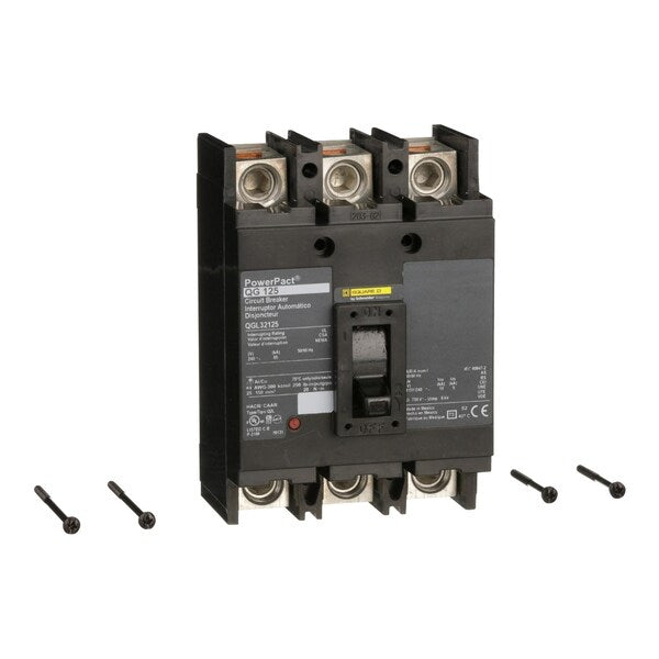 Molded Case Circuit Breaker, 125, 240VAC, 3 Pole, Unit Mount Lug Mounting Style