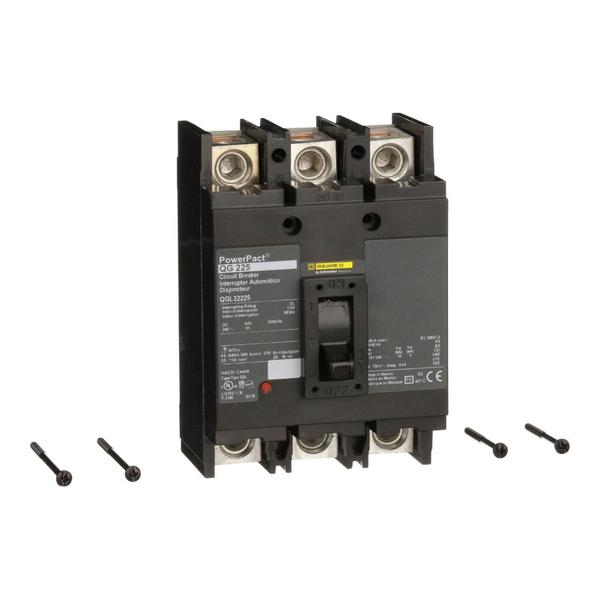 Molded Case Circuit Breaker, 225, 240VAC, 3 Pole, Unit Mount Lug Mounting Style