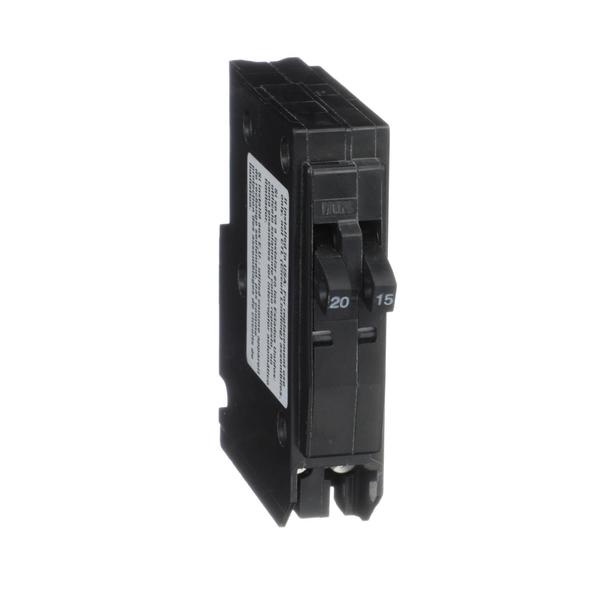 Miniature Circuit Breaker, 15, 240VAC, 2 Pole, Plug-In Mounting Style, QO Series