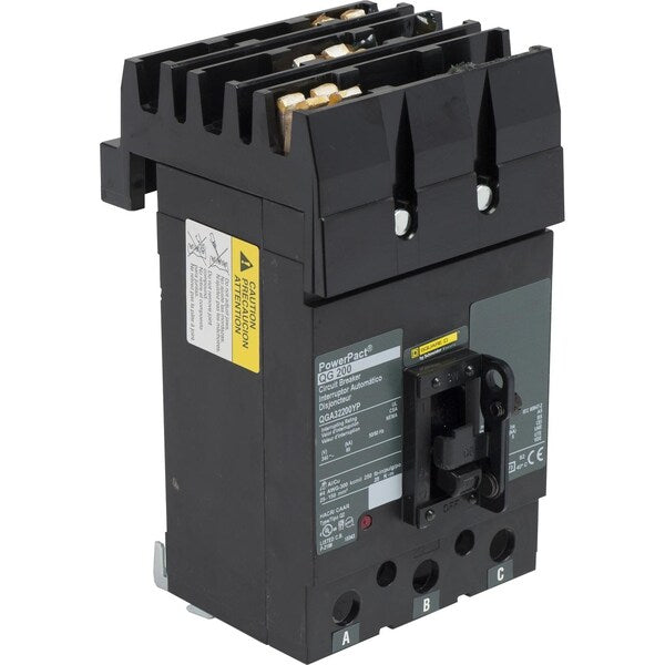 Molded Case Circuit Breaker, 200, 240VAC, 3 Pole, I-Line Bracket Mounting Style