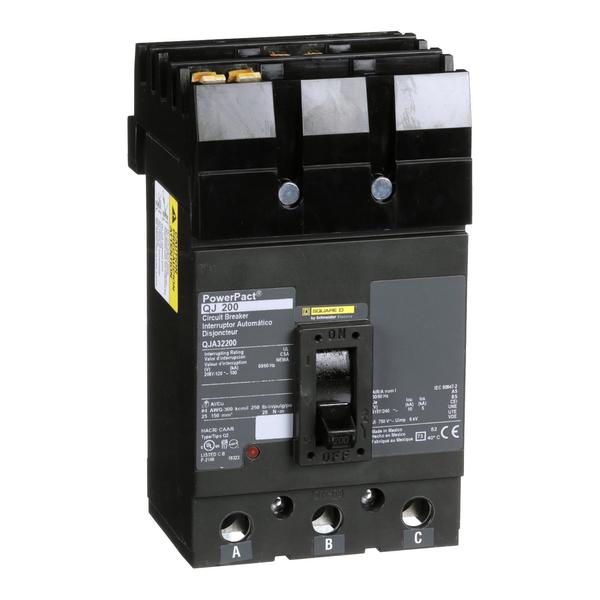 Molded Case Circuit Breaker, 200, 240VAC, 3 Pole, I-Line Bracket Mounting Style