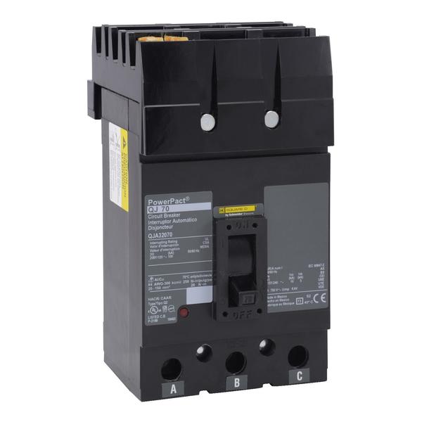 Molded Case Circuit Breaker, 225, 240VAC, 3 Pole, I-Line Bracket Mounting Style