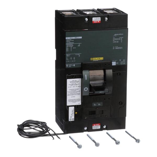 Molded Case Circuit Breaker, 400, 600VAC, 3 Pole, Unit Mount Mounting Style, LAL Series