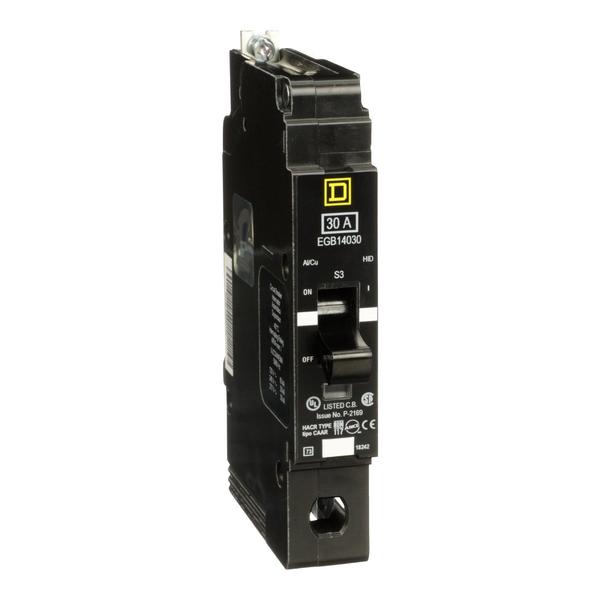 Miniature Circuit Breaker, 30, 277VAC, 1 Pole, Bolt-On Mounting Style, EGB Series