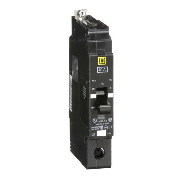 Miniature Circuit Breaker, 40, 277VAC, 1 Pole, Bolt-On Mounting Style, EGB Series