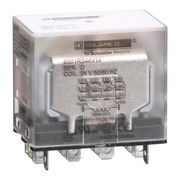 Relay, 250VAC Coil Volts, 4PDT