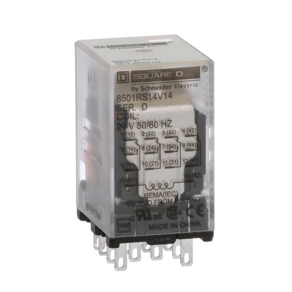Relay, 240VAC Coil Volts, 4PDT
