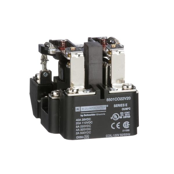 Relay, 120V AC Coil Volts, 2 NO/2 NC; DPDT
