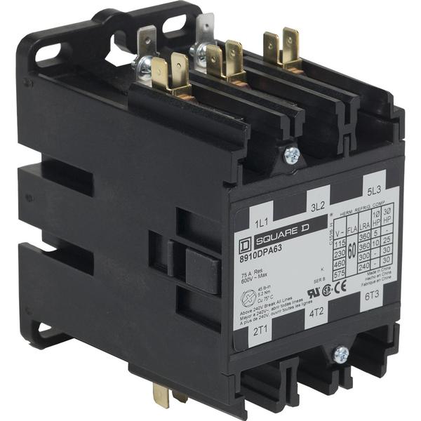 600VAC Definite Purpose Contactor 3P 60A