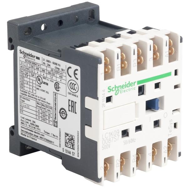 IEC Magnetic Contactor, 4 Poles, 500 V AC, 9 A
