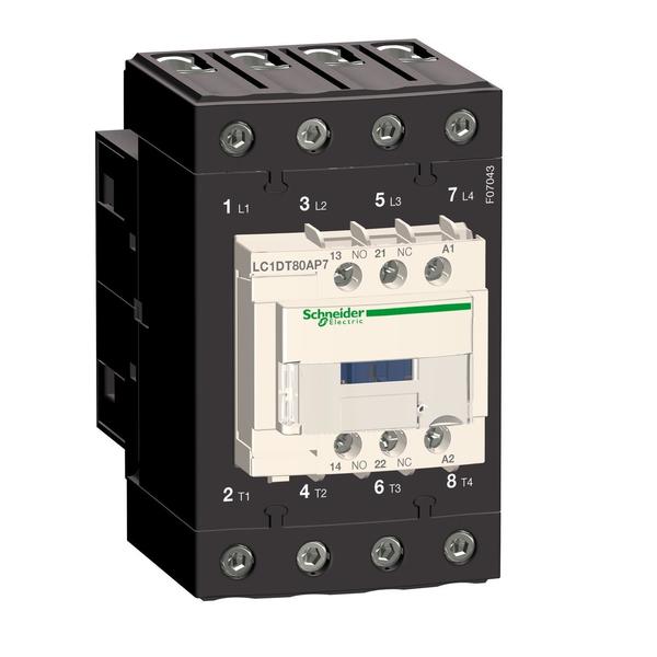 IEC Magnetic Contactor, 4 Poles, 120 V AC, 80 A
