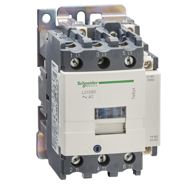 IEC Magnetic Contactor, 3 Poles, 24 V AC, 50 A