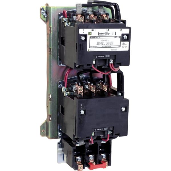 Reversing Starter 600Vac 45A Nema, Not Rated NEMA Rating, 110/120V AC, 3 Poles
