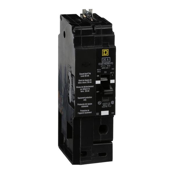 Miniature Circuit Breaker, 20, 277VAC, 1 Pole, Bolt-On Mounting Style, EGB Series