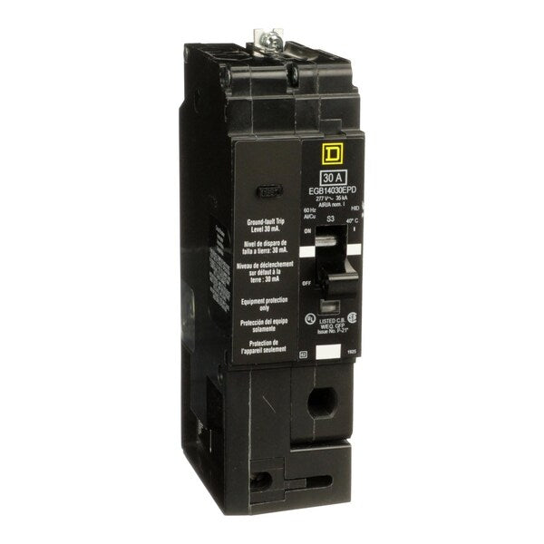Miniature Circuit Breaker, 30, 277VAC, 1 Pole, Bolt-On Mounting Style, EGB Series