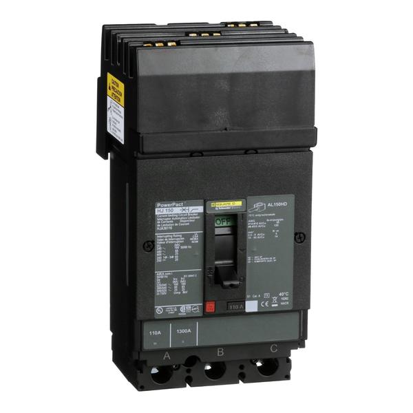 Molded Case Circuit Breaker, 110, 600VAC, 3 Pole, I-Line Bracket Mounting Style