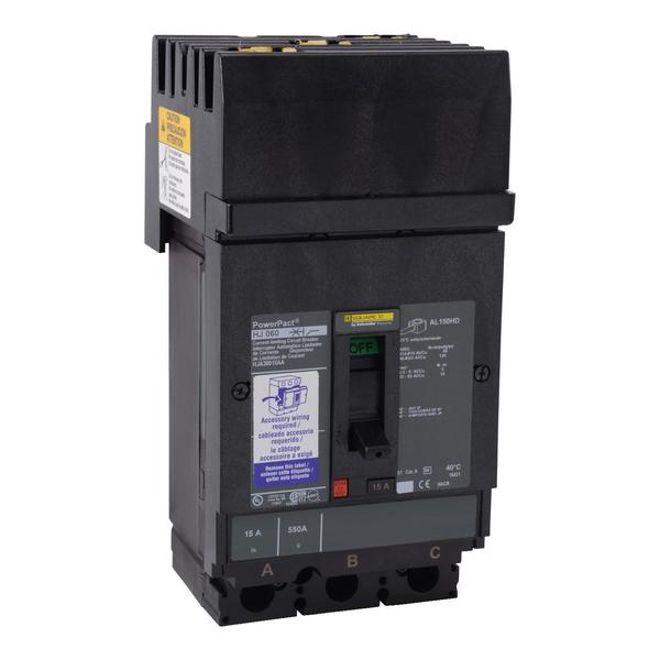 Molded Case Circuit Breaker, 150, 600VAC, 3 Pole, I-Line Bracket Mounting Style