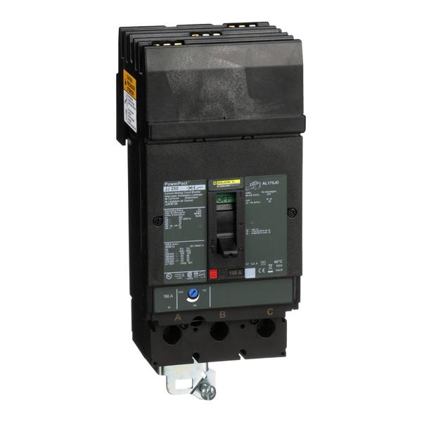 Molded Case Circuit Breaker, 150, 600VAC, 3 Pole, I-Line Bracket Mounting Style, JJ Series
