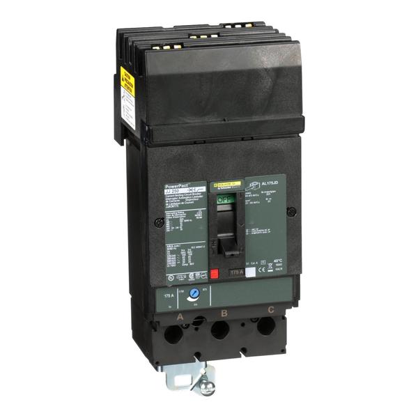 Molded Case Circuit Breaker, 175, 600VAC, 3 Pole, I-Line Bracket Mounting Style, JJ Series