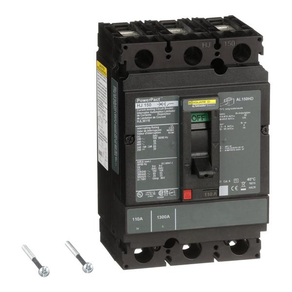 Molded Case Circuit Breaker, 110, 600VAC, 3 Pole, Unit Mount Lug Mounting Style