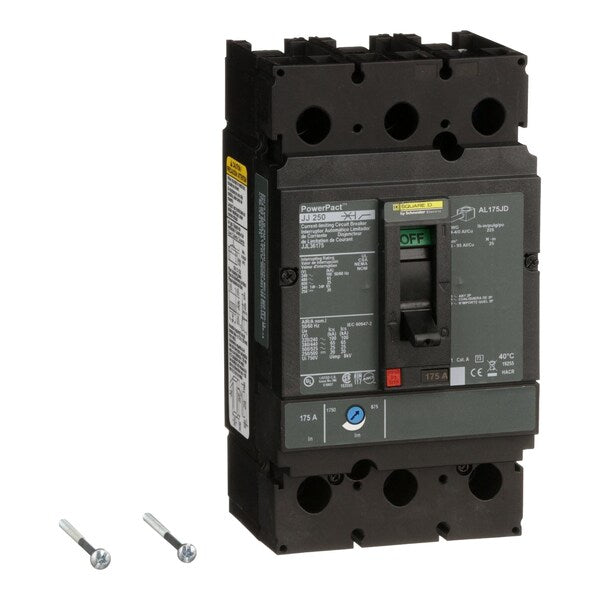 Molded Case Circuit Breaker, 175, 600VAC, 3 Pole, Unit Mount Lug Mounting Style, JJ Series