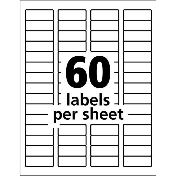 AveryÂ® Durable ID Labels with TrueBlockÂ® Technology, 61533, Laser, 2/3