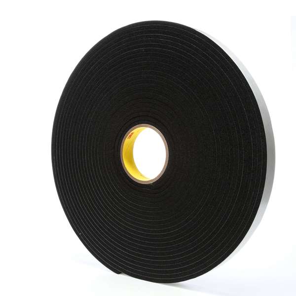 Foam Tape, Vinyl, Black, 1