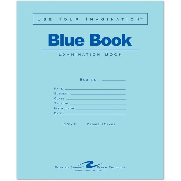 Case of Exam Blue Books, 8.5
