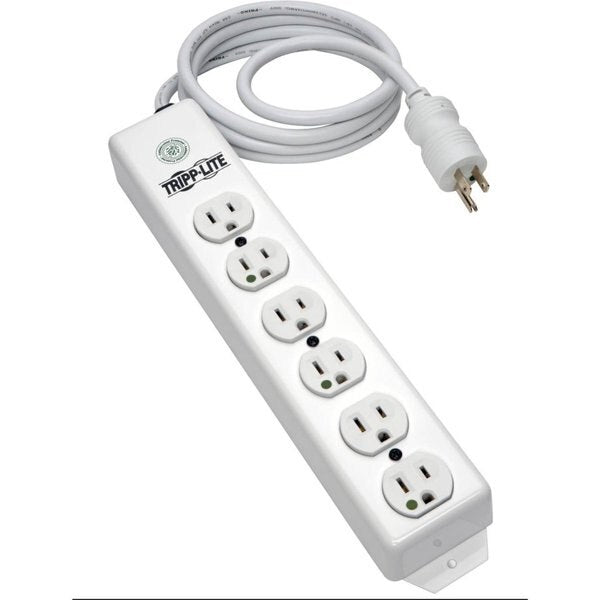 Outlet Strip, 15A, 6 Outlet, 15 ft., White