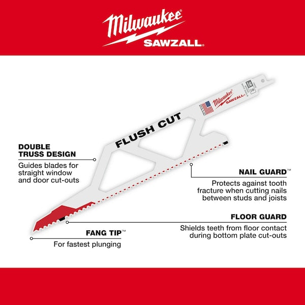 SAWZALL Flush Cut Blade - 1 PK