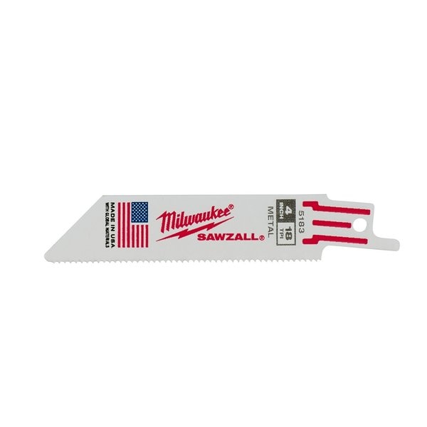 4 in 18 TPI SAWZALL Blades, 5 Pack