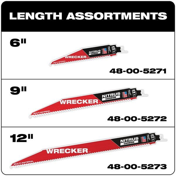 6 in. 6 TPI SAWZALL THE WRECKER with NITRUS CARBIDE Multi-Material Reciprocating Saw Blade (1 pk)