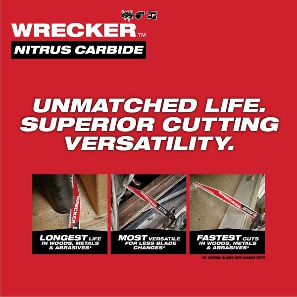 6 in. 6 TPI SAWZALL THE WRECKER with NITRUS CARBIDE Multi-Material Reciprocating Saw Blade (3 pk)