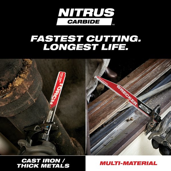 9 in. 6 TPI SAWZALL THE WRECKER with NITRUS CARBIDE Multi-Material Reciprocating Saw Blade (3 pk)