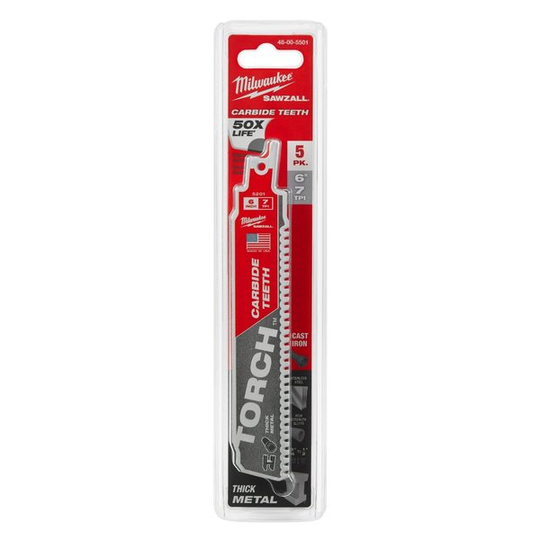 The TORCH w/CARBIDE TEETH 7T 6L 5PK
