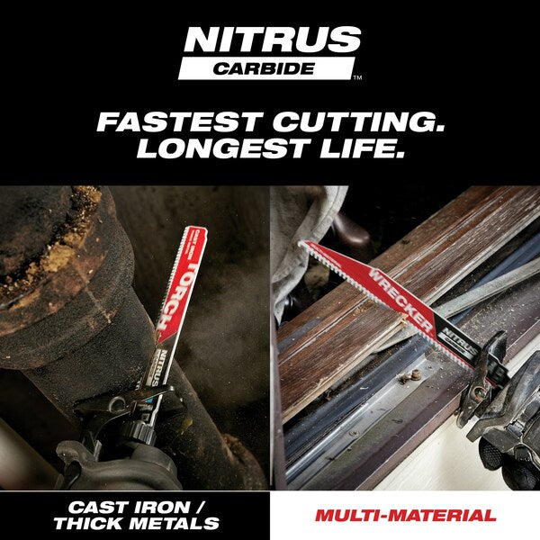 9 in. 6 TPI SAWZALL THE WRECKER with NITRUS CARBIDE Multi-Material Reciprocating Saw Blade (5 pk)