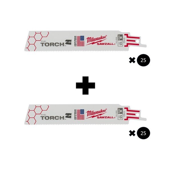SAWZALL BL 14T 6LG, w/BL 14T 6LG, 25PK