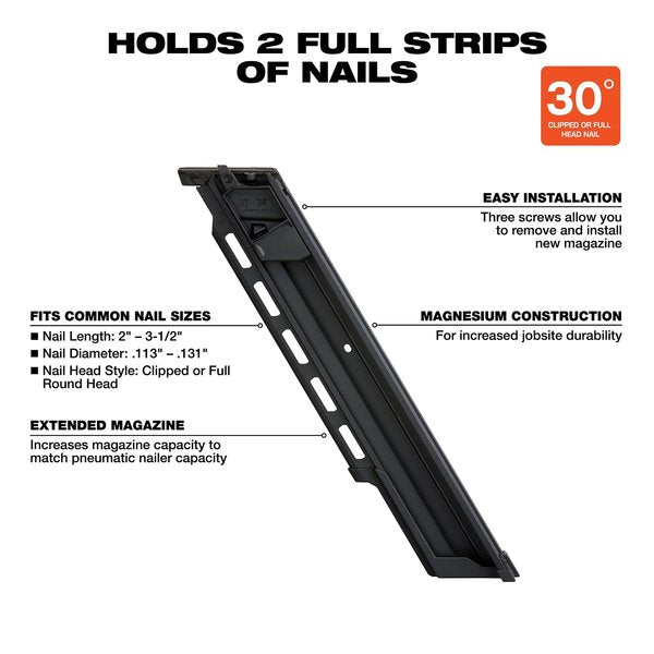 30 Degree Framing Nailer Extended Capacity Magazine