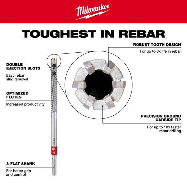 1-1/8 in. x 12 in. Straight Shank Rebar Cutter