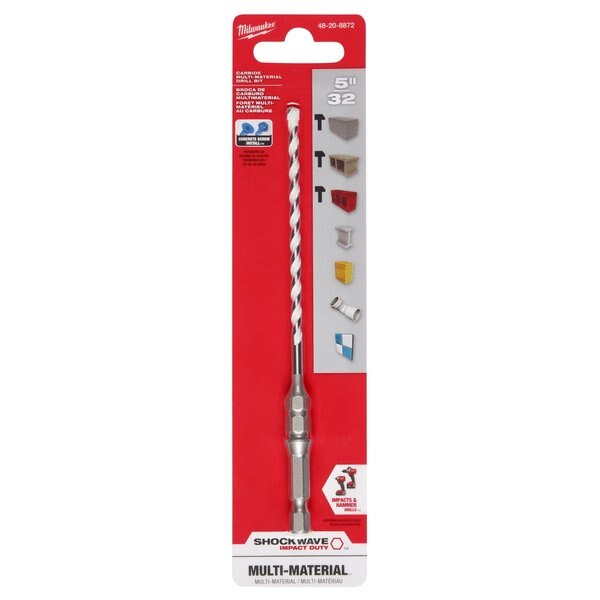 5/32 in. x 6 in. SHOCKWAVE Impact Duty Carbide Multi-Material Drill Bit for Concrete Screws