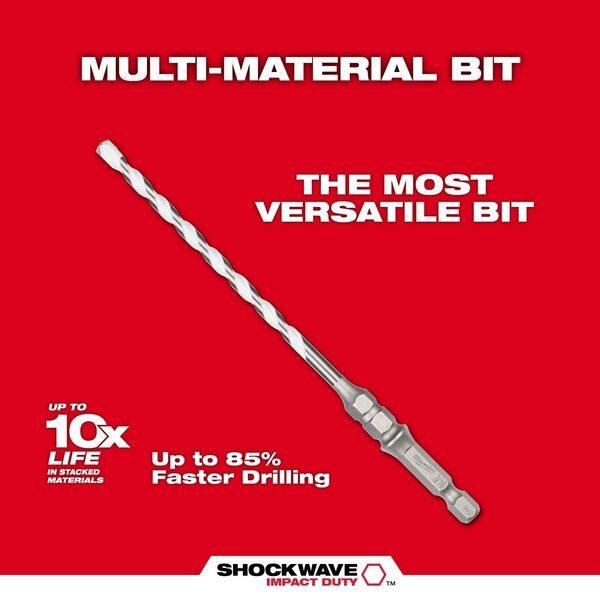 5/32 in. x 6 in. SHOCKWAVE Impact Duty Carbide Multi-Material Drill Bit for Concrete Screws