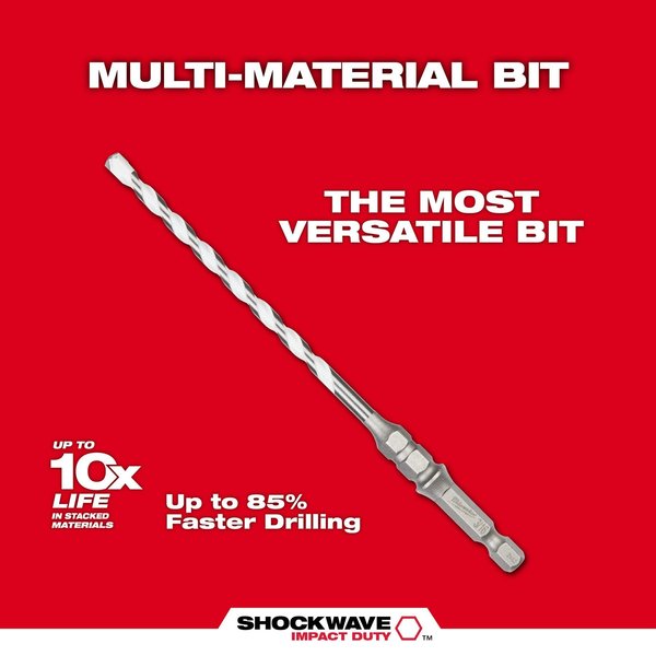 3/16 in. x 6 in. SHOCKWAVE Impact Duty Carbide Multi-Material Drill Bit for Concrete Screws