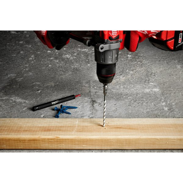 7 pc. SHOCKWAVE Impact Duty Carbide Multi-Material Drill Bit for Concrete Screw Installation Kit