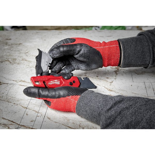 FASTBACK Folding Utility Knife with Blade Storage and 50 pc. Blades