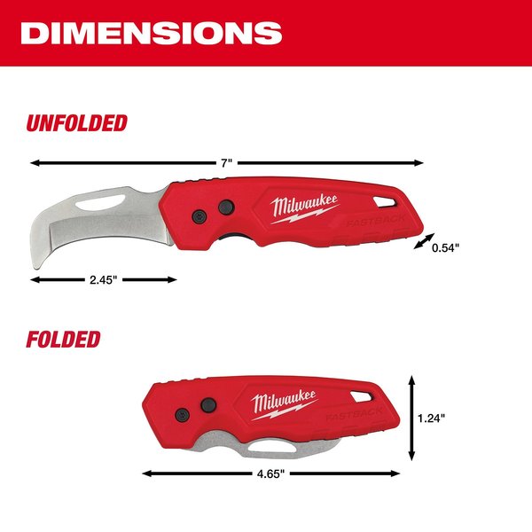 FASTBACK Blunt Tip Hawkbill Folding Knife