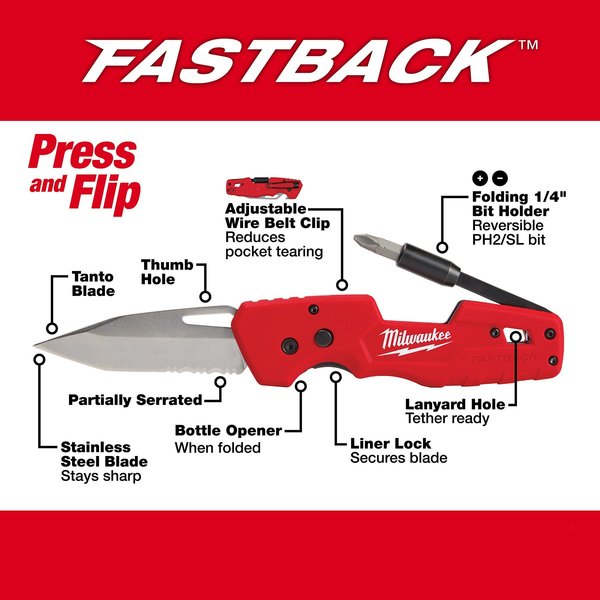 FASTBACK 5in1 Folding Knife