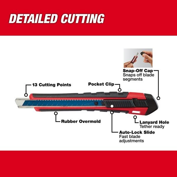 9mm Snap Off Knife w/Precision Cut Blade