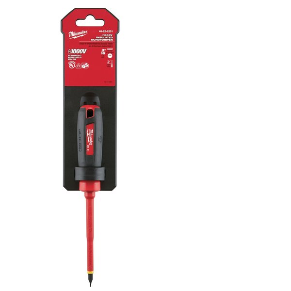 3/16 in. x 4 in. Cabinet 1000 Volt Insulated Screwdriver